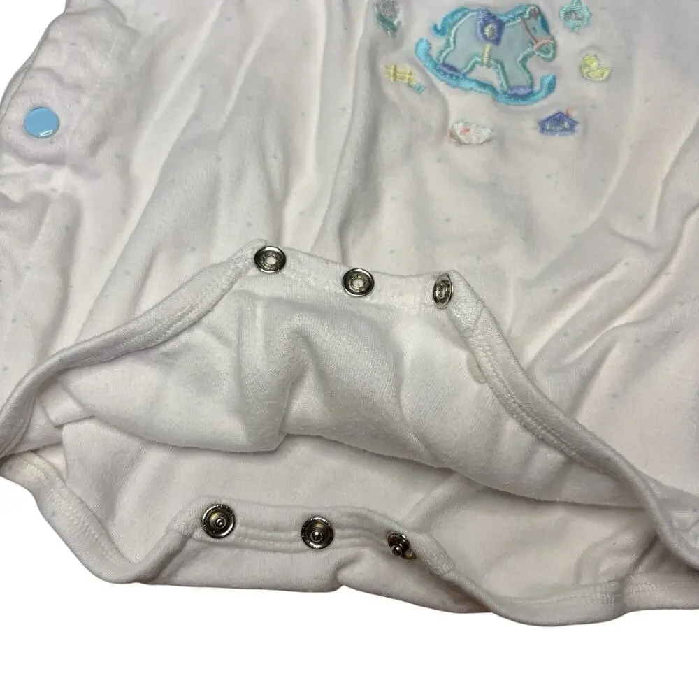 VTG Baby Bgosh Boys Romper 90s Safari Animals Polo Jumpsuit One Piece 6-9M Lot